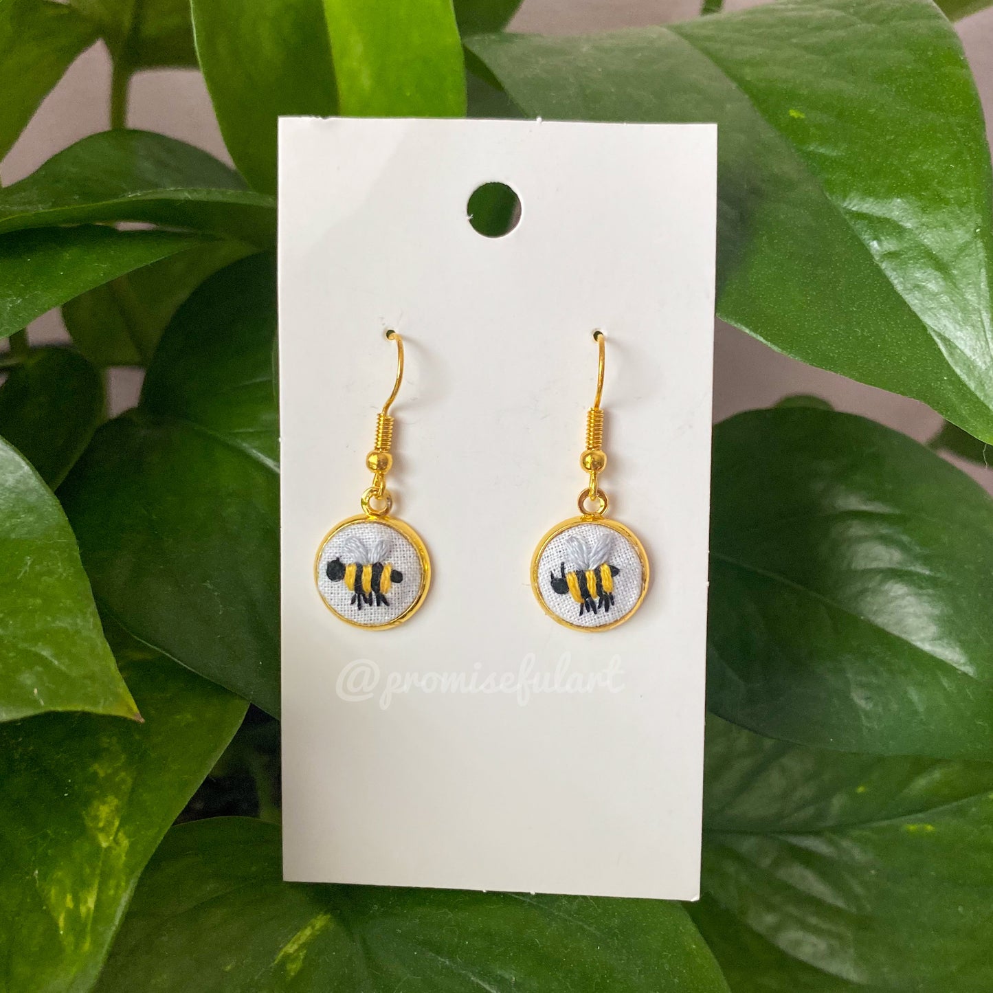 bee gold dangles