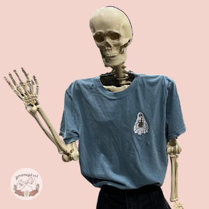 Coffee ghost embroidered tshirt