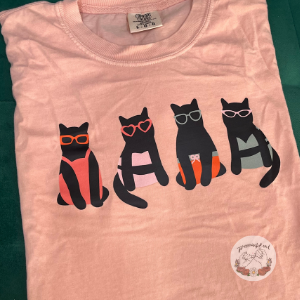 Summer cats printed tshirt