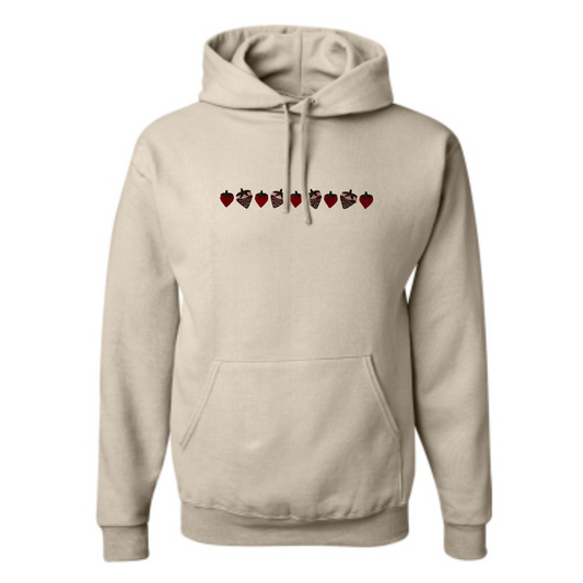 Valentine treats embroidered hoodie